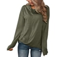 thumbnail image 1 of Pullovers à Manches Longues pour Femmes Col Bénitier Tunique Chemise Décontractée, 1 of 4