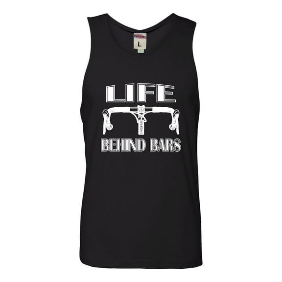 Adult Life Behind Bars Funny Bike Bicycle Funny Sleeveless Tank Top Cotton T-Shirt