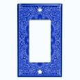 thumbnail image 5 of Metal Light Switch Plate Cover Blue Floral Bandana Paisley Tile Pattern TIL053, 5 of 13