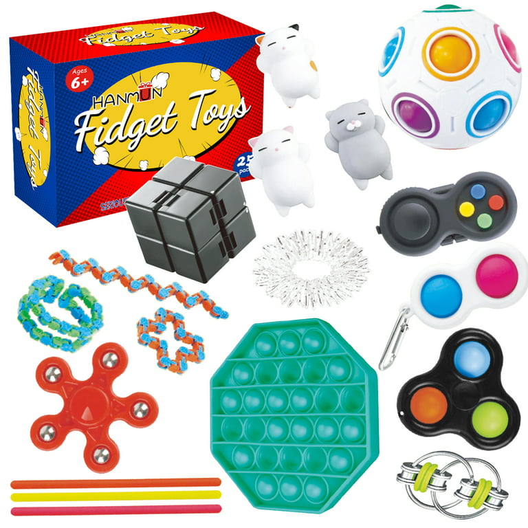 BUNMO Kids 112 Pcs Bulk Multi-Item Fidget Toys Pack | Boys & Girls Fidget Figette Toys | Ages 3 4 5 6 7 8 9 10 11 12 Years Old