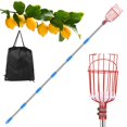 thumbnail image 1 of Fruit Picker Stick with Telescoping Pole Stainless Steel Fruit Picker Durable Basket Fruit Picking Tool Light Weight, 1 of 10