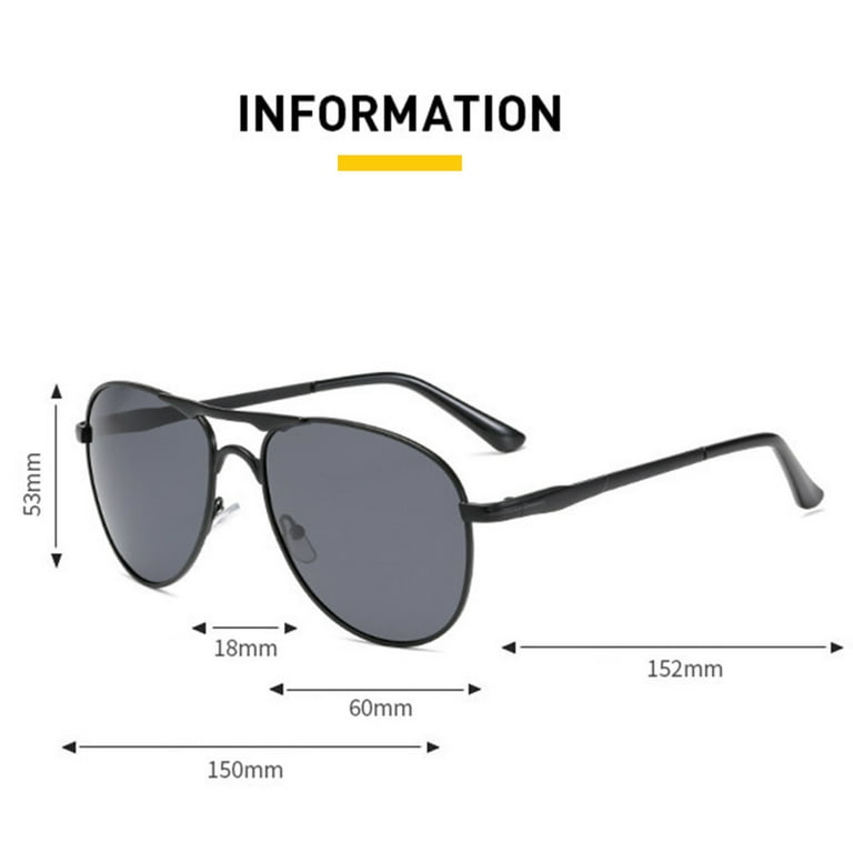 Yuqi Photosensitive Polarized Sunglasses for Men Anti-Glare Vintage Driving Glasses Black Grey Polarized Photochromic, adult Unisex, Size: One Size