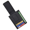 thumbnail image 5 of Genuine Leather Front Pocket Magnetic Money Clip Slim Minimalist Wallet Skull Bone USA Skull USA Flag Eagle USA Logos, 5 of 29