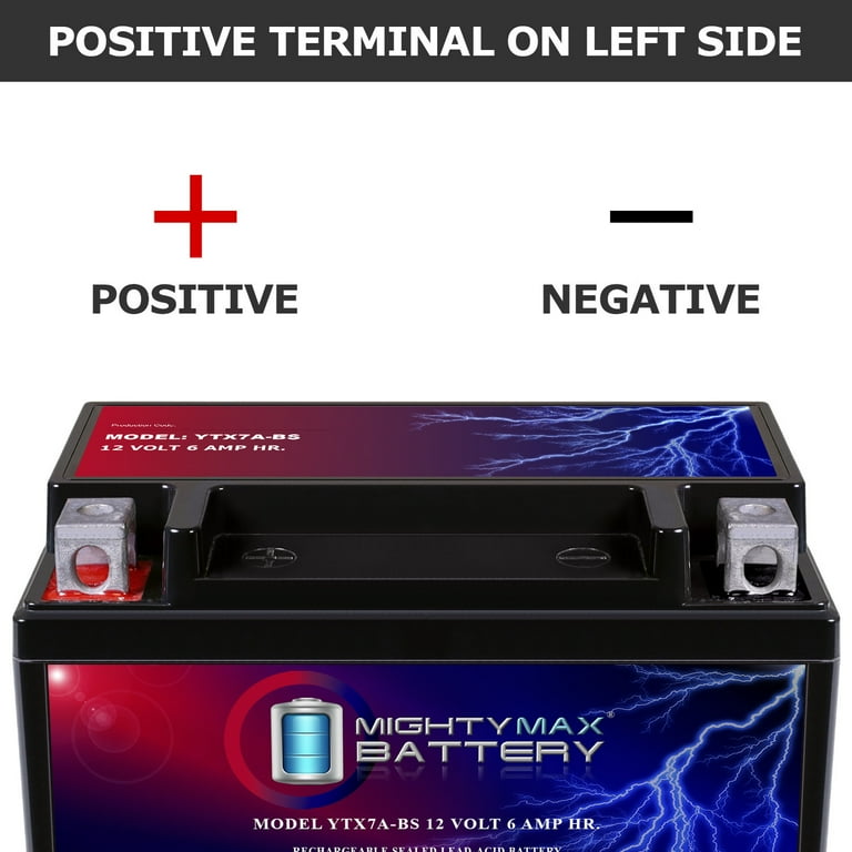 YTX7A-BS 12V 6AH 105 CCA SLA AGM Motorcycle Battery