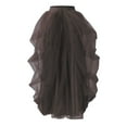 thumbnail image 4 of Women Dress Brown Tutu Skirts High Low Tulle Skirt Fluffy Skirt Adult Party Favor Dance, 4 of 5