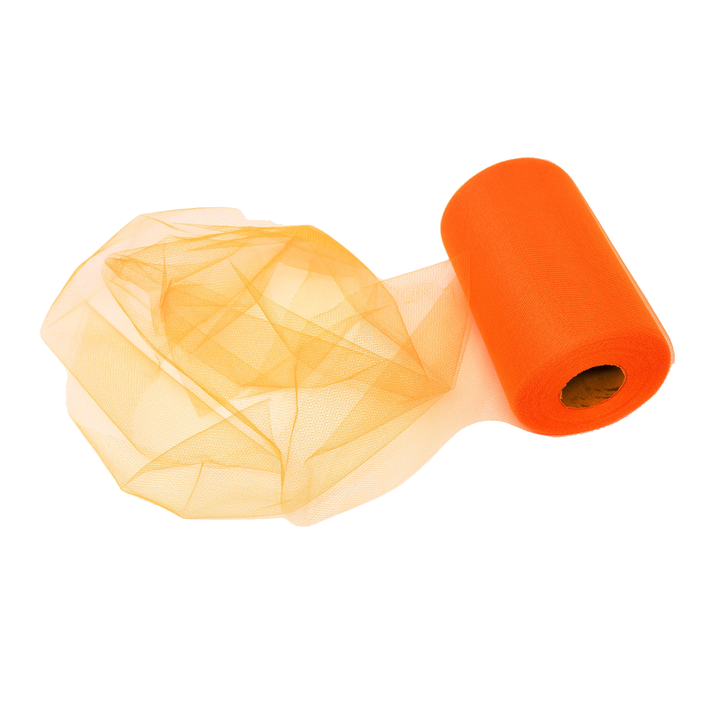Singer Orange Tulle Fabric Rolls 6 Inch by 100 Yards (300 ft)