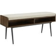 thumbnail image 1 of Banc Moderne Diaz 44" avec Rangement à l'Avant et Coussin en Noyer Foncé/gruau, 1 of 4