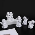 thumbnail image 2 of Escultura de resina con forma de corazón de niña, joyería de ángel de hadas de flores blancas puras, decoración pequeña de escritorio para niña linda, 2 of 5