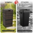 VINGLI Wicker Patio Trash Can, 27 Gallon Rattan Trash Can with