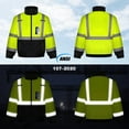thumbnail image 6 of TCCFCCT Safety Jacket for Men & Women, Hi Vis Reflective Jackets with Pockets, Construction Coats for Cold Weather, High Vis Rain Gear, Waterproof, J-Yellow, XL, 6 of 7