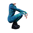 thumbnail image 5 of Michellecmm  Women Halloween Jumpsuit, Digital Print Long Sleeve Zip-Up Bodysuit, 5 of 8