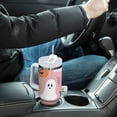 thumbnail image 4 of Yayeee 40oz Stainless Steel Tumbler with Straw and Handle Double-Wall Insulated Travel Water Bottle, Cartoon Halloween Ghosts, 4 of 8