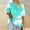 Shirt-Green, variant on Gamivast Women's Tops Plus Size 3/4 Sleeve Tie-Dye Tunic Shirt Oversized V Neck Drop Shoulder Casual Loose Blouse Gradient Holiday Outfits 2026