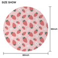 thumbnail image 6 of Red Strawberry Plants Fruit Flower Pink Pattern Round Tablecloth 60"x60",Wrinkle Wipeable Table Cloth for Kitchen Dining Room Picnic Patio Party, 6 of 6