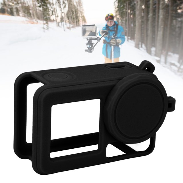 Étui en Silicone pour Action 5 Pro, Étui de Caméra en Silicone Souple avec Finition Pulvérisée d'Huile, Coque Anti-Collision pour Action 5 Pro, Boîtes de Rangement Portables Accessoires