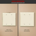 thumbnail image 3 of ENERLITES Double Blank Device Wall Plate, Gloss Finish, Mid-Size 2-Gang 4.88" x 4.92", Unbreakable Polycarbonate Thermoplastic, UL Listed, 8802M-LA, Light Almond, 3 of 5