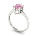 thumbnail image 2 of 1.5 ct Pear Cut Simulated Pink Diamond Solitaire 14K White Gold Womens Engagement Ring, 2 of 5