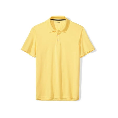 Amazon Essentials Men's Slim-Fit Quick-Dry Golf Polo Shirt,, Yellow, Size