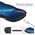 thumbnail image 6 of for iPhone XR Case 6.1 Inch Curly Wave Frame Phone Case Cute Design Color Aesthetic Phone Case Soft TPU Shockproof Protective Bumper Case Cover for Girls, Black, 6 of 6