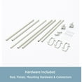 thumbnail image 7 of Kenney Mission Decorative Steel Bay Window Curtain Rod, 78-144" Adjustable Length, 3/4" Dia., Brushed Nickel, 7 of 7