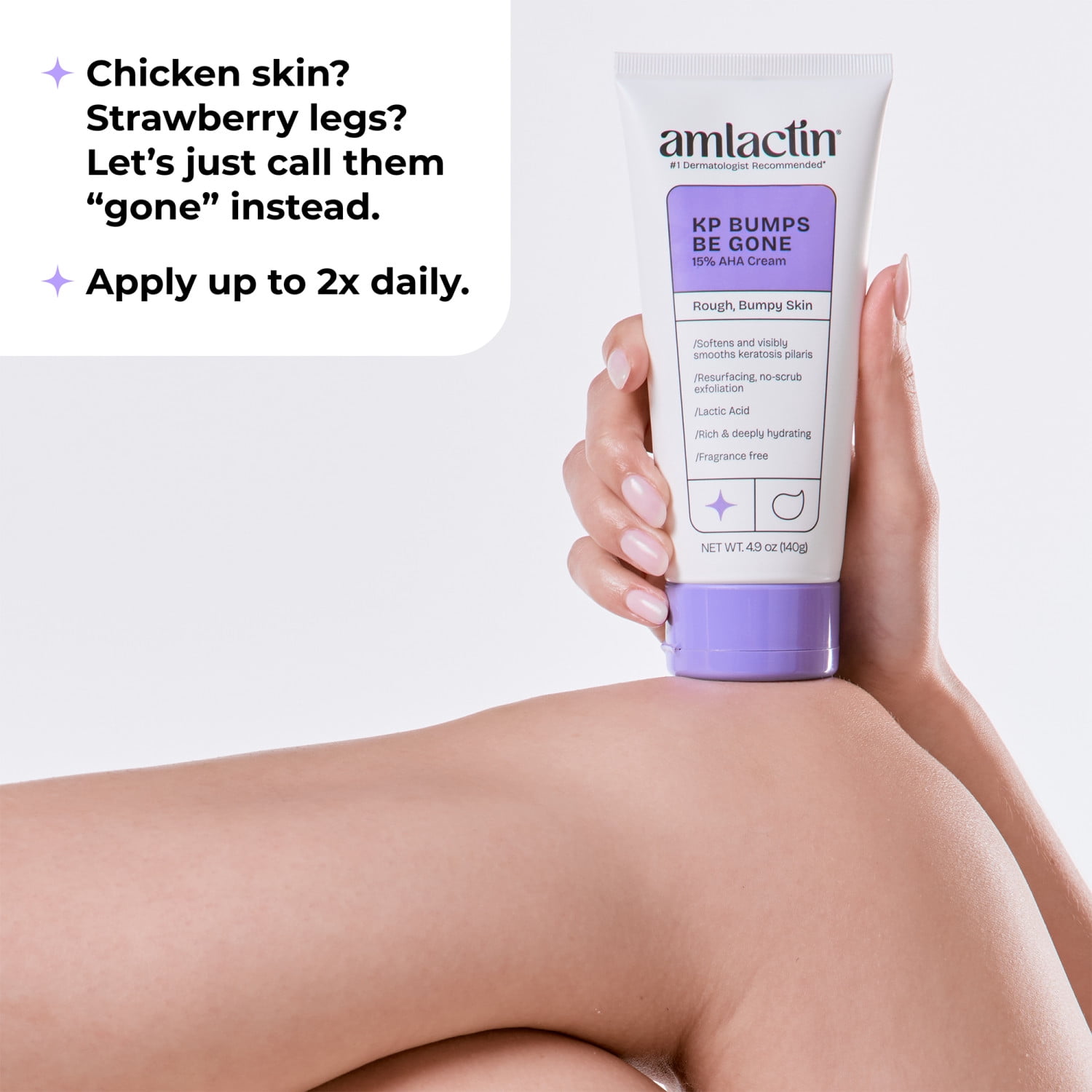 (2 pack) AmLactin KP Bumps Be Gone for Body, 4.9 Oz