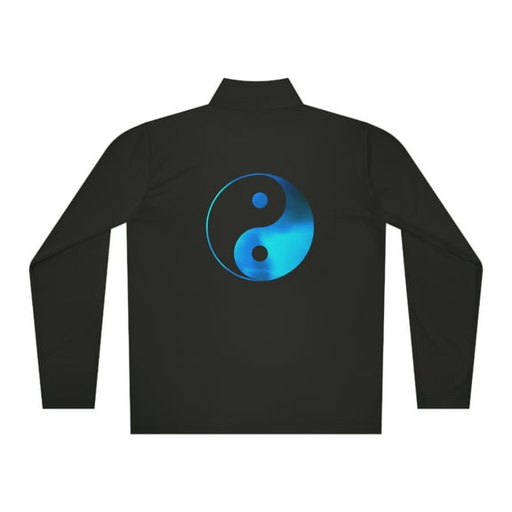 Yin-Yang - Blue - Unisex Quarter-Zip Pullover