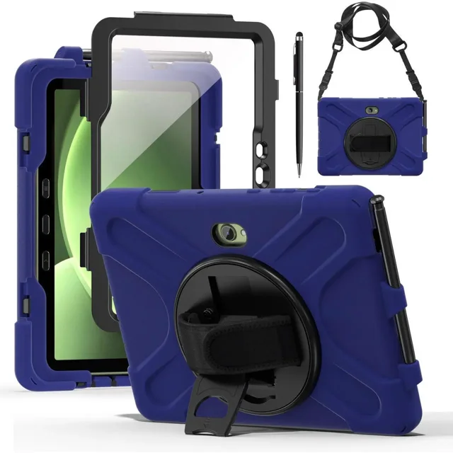 Case for Samsung Galaxy Tab Active5 Pro 2025 / Active4 Pro 2022 / Active Pro 2019 10.1" Shockproof Drop Protection Cover with Screen Protector Pencil Holder Stand Shoulder Strap Stylus Pen