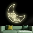 thumbnail image 3 of Handmadetneonsign To The Moon And Back Neon Sign, To The Moon And Back Led Light, Party Wall Decor 53575, 3 of 5