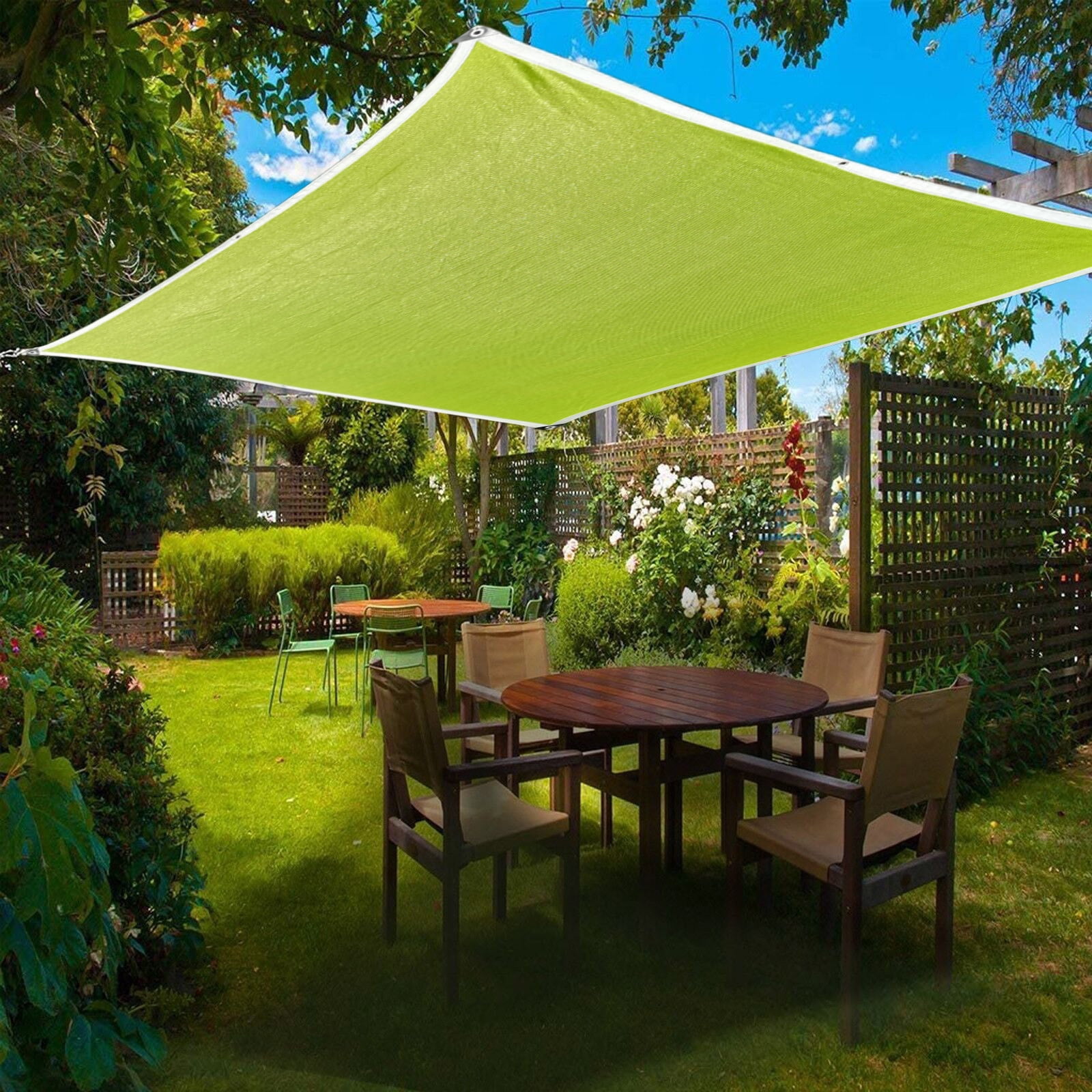 Summer Savings Clearance! Boovnll Sun Shades Outdoor Patio, 6.6x6.6Ft Rectangle Sand UV Block Sunshade Mesh Insulation Permeable Heavy Duty Shade Cloth for Outdoor Patio Yard Garden, Sun Shade
