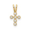 thumbnail image 1 of Quality Gold YC1400 Pendentif Croix en Or Jaune 14K CZ, 1 of 1