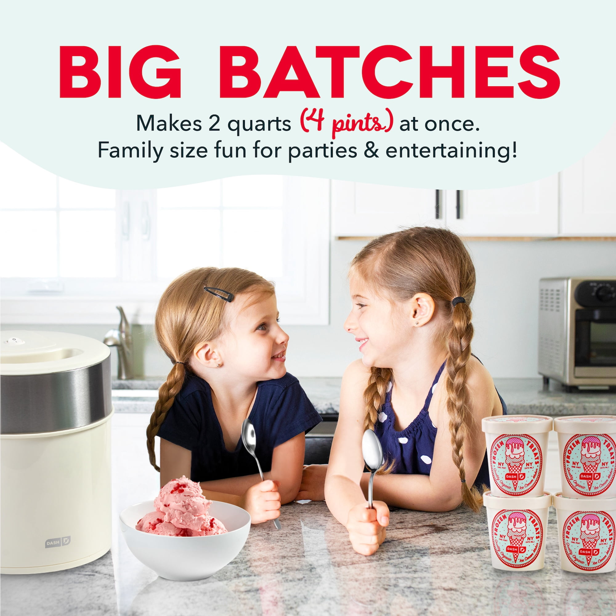 Dash Deluxe Gelato & Ice Cream Maker, 2qt, Cream