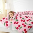 thumbnail image 3 of Manfei Kawaii Cherry 2pcs Bedding Comforter Set,Cartoon Fruit Twin Comforter Sets,Red Pink Bedding Set,Super Cozy Cute Room Decorative,Reversible, 3 of 8
