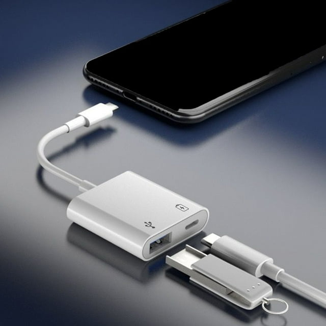 PD Quick Charge Type-C Adapter Power Supply USB 3.0 Mobile Phone External U Disk Converter Two-In-One Adapter Cable