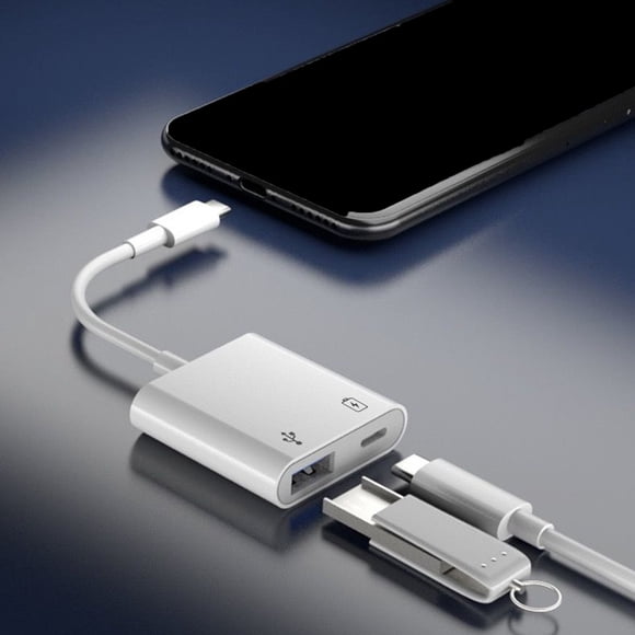 Adaptateur PD à Charge Rapide Type-C, Alimentation, USB 3.0, Convertisseur de Disque U Externe pour Téléphone Mobile, Câble Adaptateur Deux-en-un