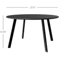 thumbnail image 3 of WYDK patio 2-Piece Round Patio Coffee Table, 1 Large Side Table and 1 Small End Table, Black, 3 of 9