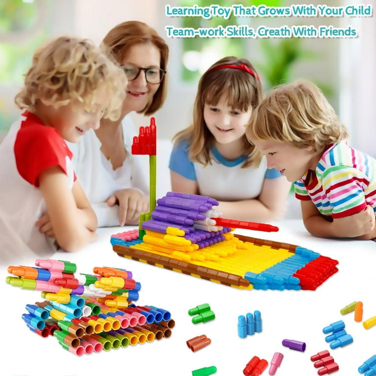 STEM Toys - Educational Building Toys For Kids Ages 4-8 With 163 Pieces, Tools, Design Guide And Toy Storage Box, Gift For Boys & Girls