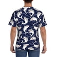 thumbnail image 3 of Vsdgher Angry Shark Print Men's Dry Fit Mesh Athletic Shirts Moisture Wicking Tennis T-Shirt Tops, 3 of 9