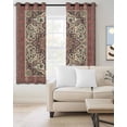 thumbnail image 2 of Farmhouse Boho Blackout Curtains for Bedroom Living Room Darkening Curtains 54 Inch Long Aztec Southwest Tribal Abstract Floral Short Curtain for Small Window Treatment Grommet Drapes 42"x54"x2, 2 of 9
