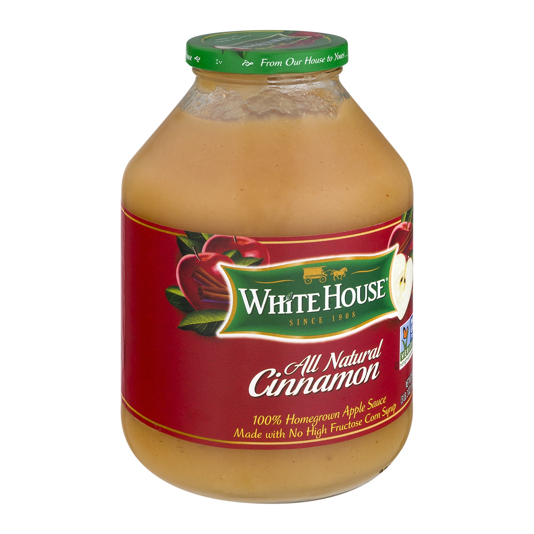 White House All-Natural Cinnamon Applesauce, 48 oz Jar