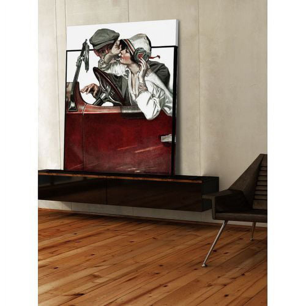 "Woman Driver" Painting Print on Wrapped Canvas