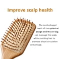 thumbnail image 4 of Paddle brush, hair brush, Made of pure natural bamboo, no paint coating, massage the scalp while combing hair to promote blood circulation, prevent static electricity, 4 of 6