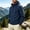 Navy, variant on Sevevn Hooded Windbreaker Jacket for Men Full Zip Long Sleeve Zipper Pocket Water Resistant Outdoor Casual Coat Dark Blue XL