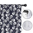 thumbnail image 4 of Blackout Kids Curtains,Navy Skull Pattern Childrens Insulated Curtains Set Of 2,Bedroom Essentials,Toddler Room Decor 42x54in(106x137cm), 4 of 5