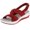Red, variant on Womens Orthopedic Sandals Platform Heel Open Toe Beach Sandals Casual Non Slip Ankle Strap Slippers with Arch Support Summer Travel Shoes