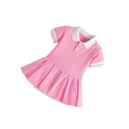 

Plain Polo Smock Short Sleeve Pink Baby Dresses (Baby s)
