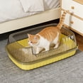 thumbnail image 6 of Semi-Enclosed Cat Litter Box With Top Entry Lid, High Sides Odor Control, Covered Plastic Pan With Scoop and Filter, 36.5x27x13.5cm, Multi-Color, 6 of 6
