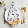 thumbnail image 2 of Spring Wildflowers Cloth Napkins, Watercolor Floral Leaf Wood Grain Washable and Reusable Dinner Napkins Set of 8, Table Napkin for Kitchen Party Birthday Wedding Hotel Housewarming 20"x20", 2 of 9