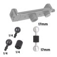 Aluminum Motorcycle Phone Mount with Head, 70mm Extension Rod, 1/4 ...