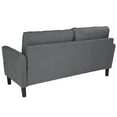 thumbnail image 3 of Living Room Sofa Couch with Straight Arms in Dark Gray Fabric, 3 of 5