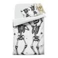 thumbnail image 2 of Dancing Skeletons with Moon and Stars Duvet Cover and Pillowcase Set for Single Bedding, Bedroom Accessories for Kids Teens, 2 of 5